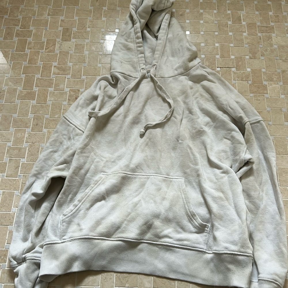 Aerie White and Beige Tiedye Sweatshirt